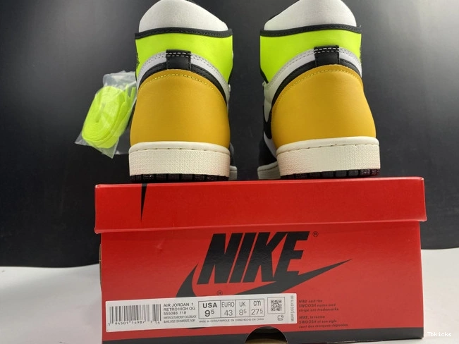 Rep TBK OG 'VOLT 555088-118 AIR GOLD' HIGH 1 RETRO JORDAN 0819